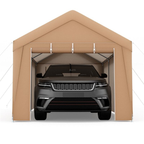 10x20 FT Heavy Duty Carport Canopy with Sidewalls & Doors
