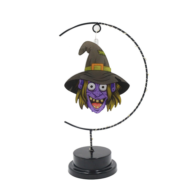 Halloween LED Night Light, Witch Spider Bat Decorative Light