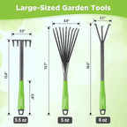 6-Piece Garden Tool Set with Green Handles for Home Gardening