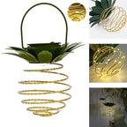 Solar Pineapple Hanging Lantern, Warm White LED Outdoor Garden Light
