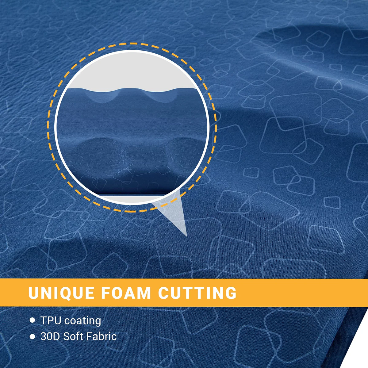 Self-Inflating Sleeping Pad with R-Value 4.2, Anti-Rollover Camping Mattress