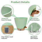 Self-Watering Planter for Indoor Plants with Visible Water Level