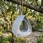 Modern Hanging Bird Feeder for Small Songbirds, Outdoor Garden Decor