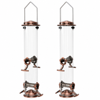 Stainless Steel Tube Bird Feeder for Wild Birds, Squirrel-Resistant