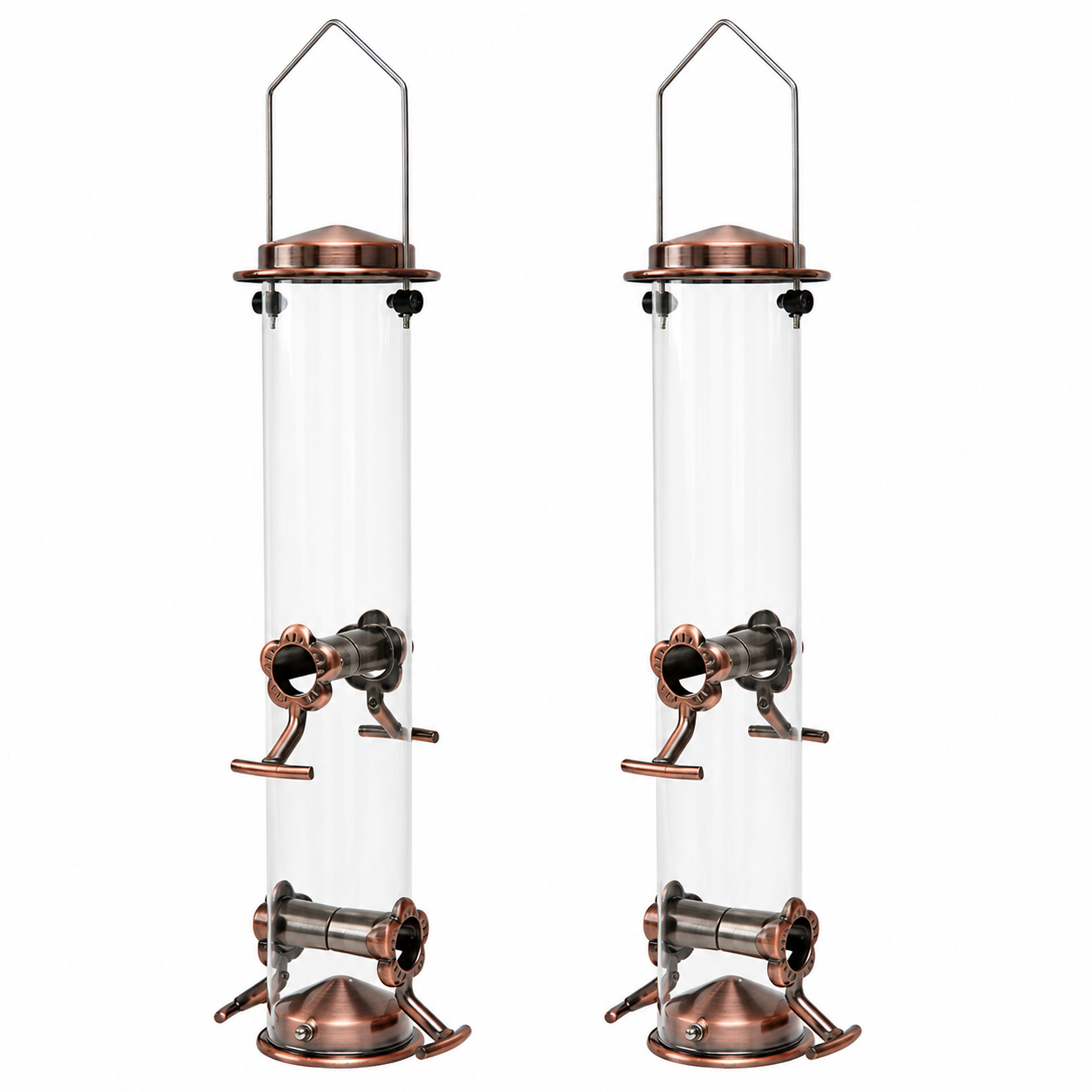 Stainless Steel Tube Bird Feeder for Wild Birds, Squirrel-Resistant