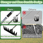 60 Inch Heavy Duty Garden Weed Puller Weeding Rake Tool