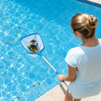 Pool Skimmer Net with Pole – Fine Mesh Leaf & Debris Scoop