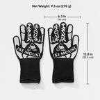 Heat Resistant BBQ Gloves with Long Cuff, Non-Slip Grilling Gloves