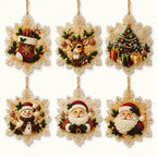 6-Piece Christmas Diamond Painting Ornament Kit