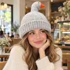 Funny Goose Head Knitted Beanie Hat for Fall and Winter