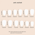 Chocolate Brown Ombre French Short Almond Press On Nails | 24 Count