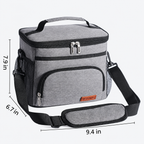 Insulated Lunch Cooler Bag with PEVA Lining & Shoulder Strap