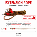 Outdoor Swing Accessories, Extension Rope Kit with Hooks for Tree Swings
