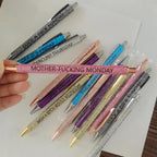 Funny Sarcastic Glitter Pens – 7 or 9 Pack Ballpoint Pen Set