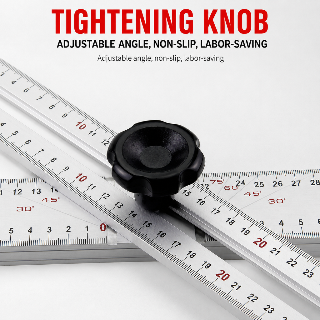 Adjustable Woodworking Measuring Tool, Angle Finder & Marking Ruler
