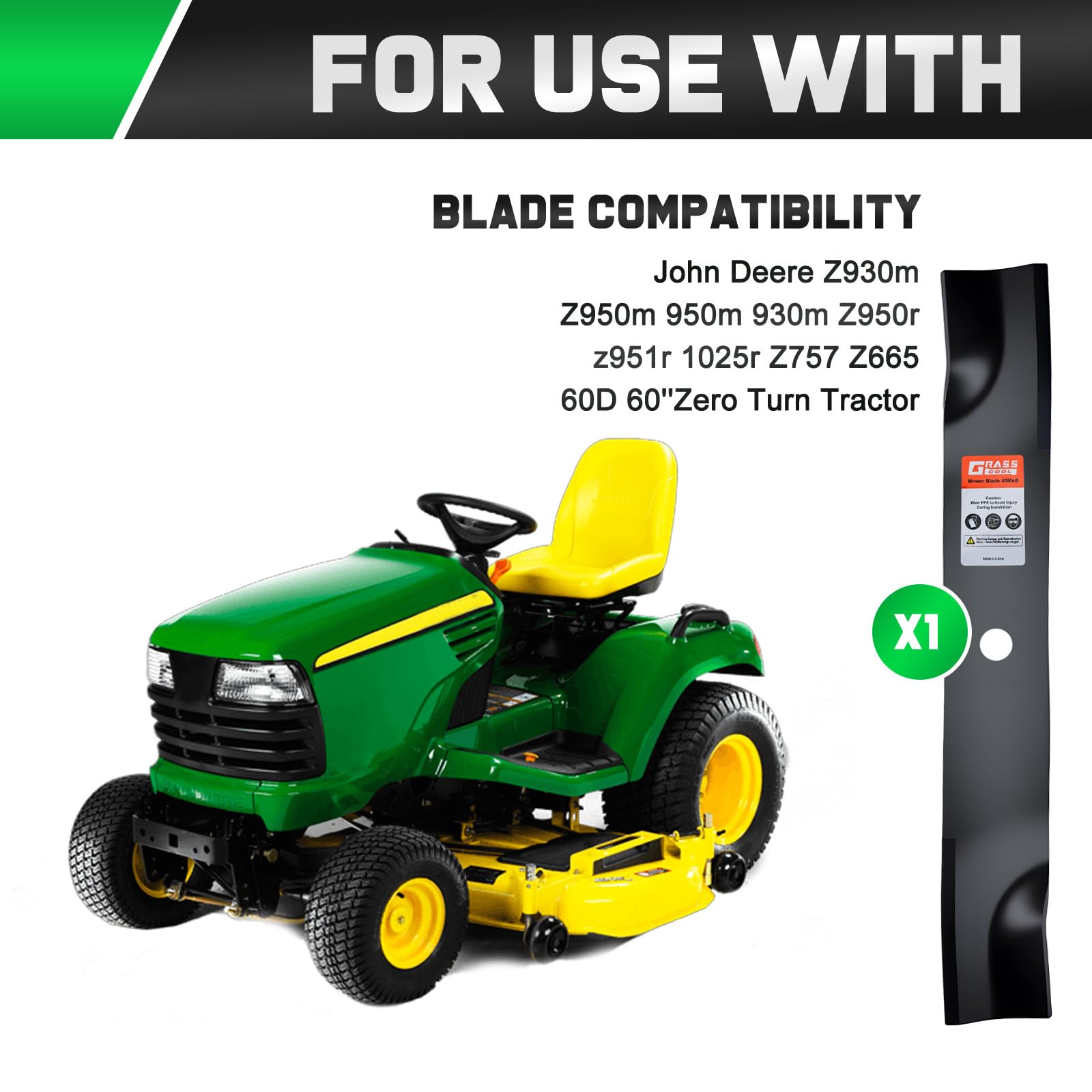 60" Mower Blades for Z930M Z950M Z951R 1025R Replace TCU15881