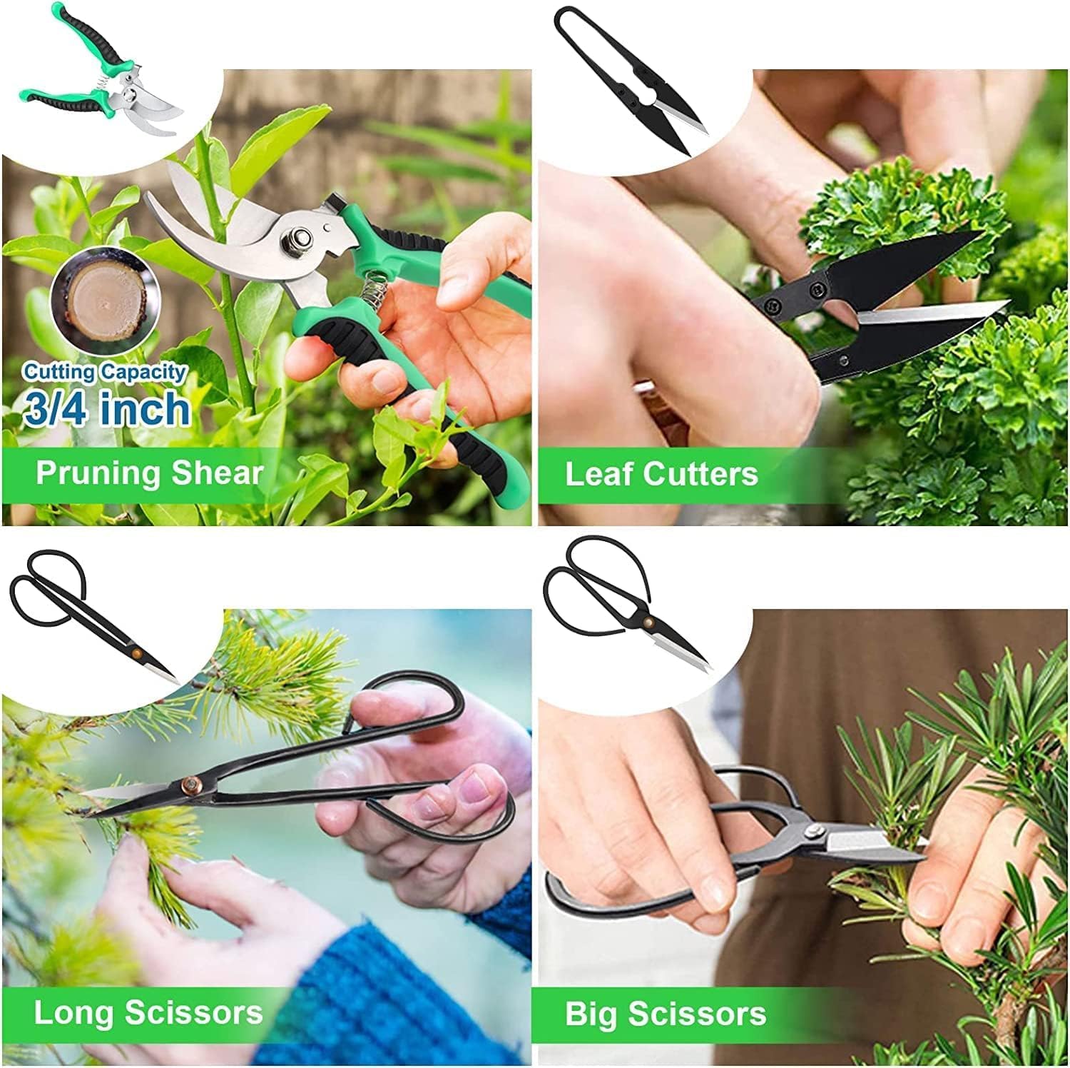 24-Piece Bonsai Tree Care Kit with High-Carbon Steel Tools and PU Leather Bag