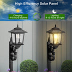 2 in 1 Solar Planter Lamp Post Waterproof Garden Patio Light