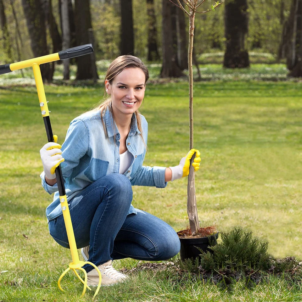 Manual Twist Tiller Garden Claw Cultivator with Detachable Handle