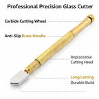 Designed For Practical DIY Glass Work Diamond Head Glass Cutter Tool for 3‑15mm Glass & Mirrors