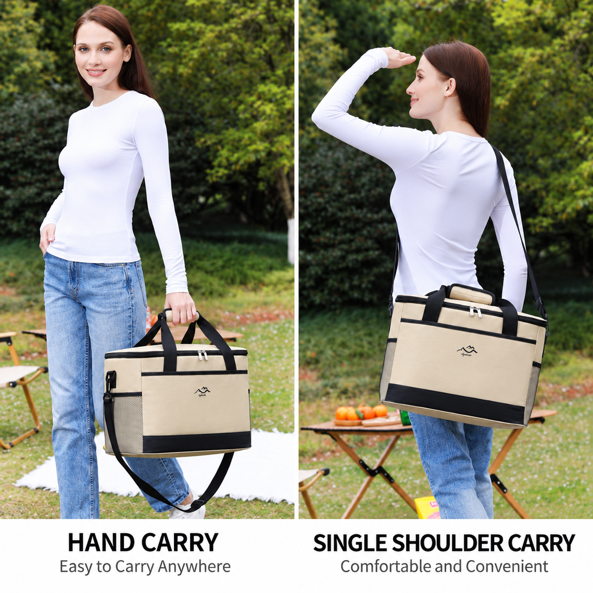 Insulated Picnic Cooler Bag for Camping, Travel & Outdoor Use