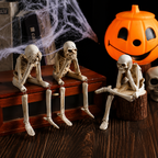 Halloween Skeleton Decor Resin Figurine Shelf Sitter for Tabletop Display