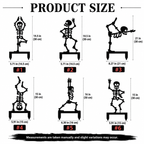 6-Piece Halloween Skeleton Yard Stakes Set - Outdoor Lawn Decorations