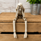 Halloween Skeleton Decor Resin Figurine Shelf Sitter for Tabletop Display