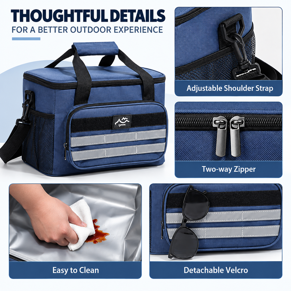 4-Layer Insulated Cooler Bag for Picnics, Camping & Travel