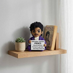 2-Piece Handmade Purple Crochet Doll Set for Desk & Shelf Decor