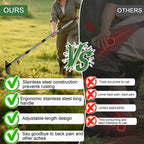 60 Inch Heavy Duty Garden Weed Puller Weeding Rake Tool