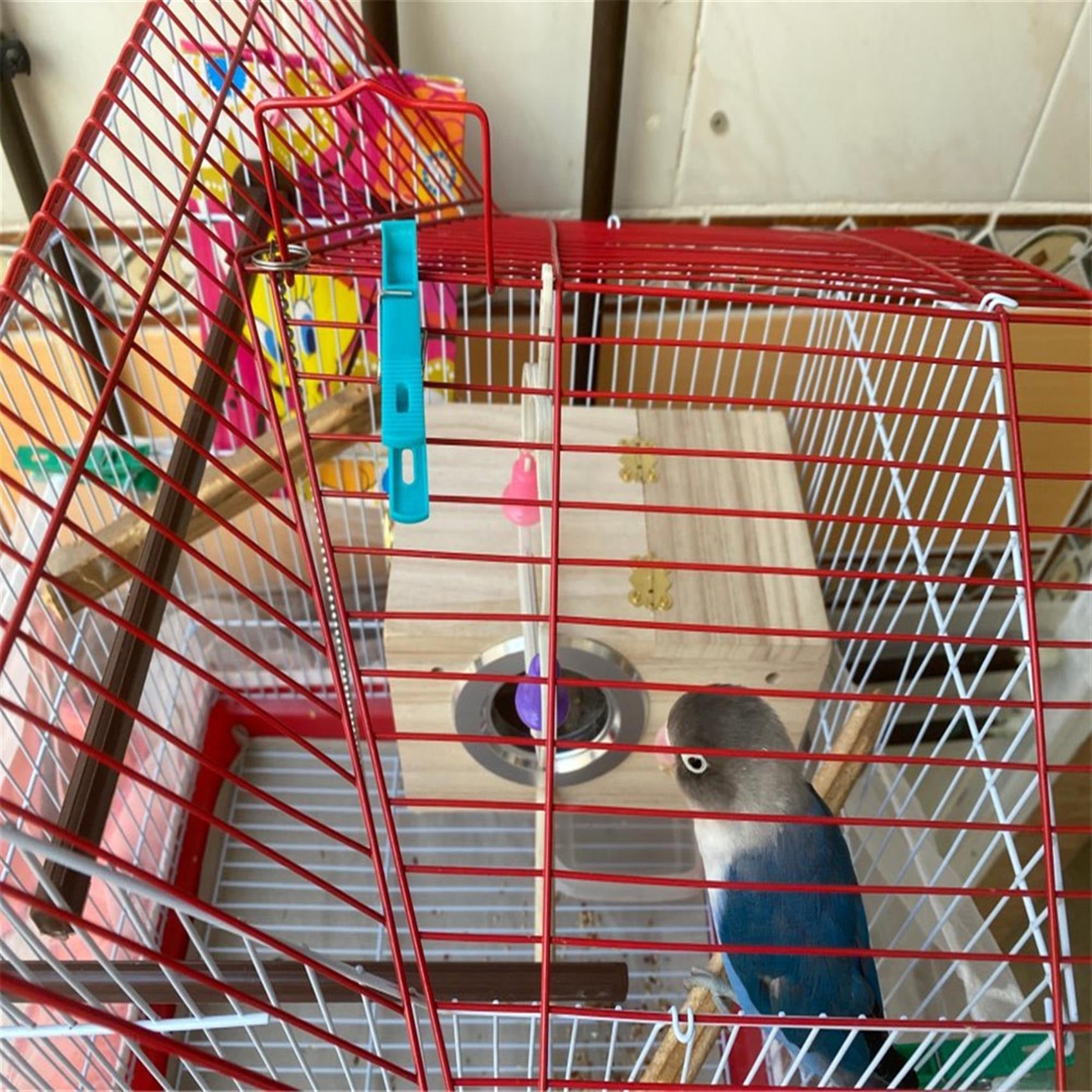 Wooden Bird Nesting Box for Parakeets, Budgies & Cockatiels