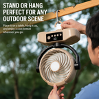 Portable Cooling Fan with LED Light, Remote Control & 5 Speeds