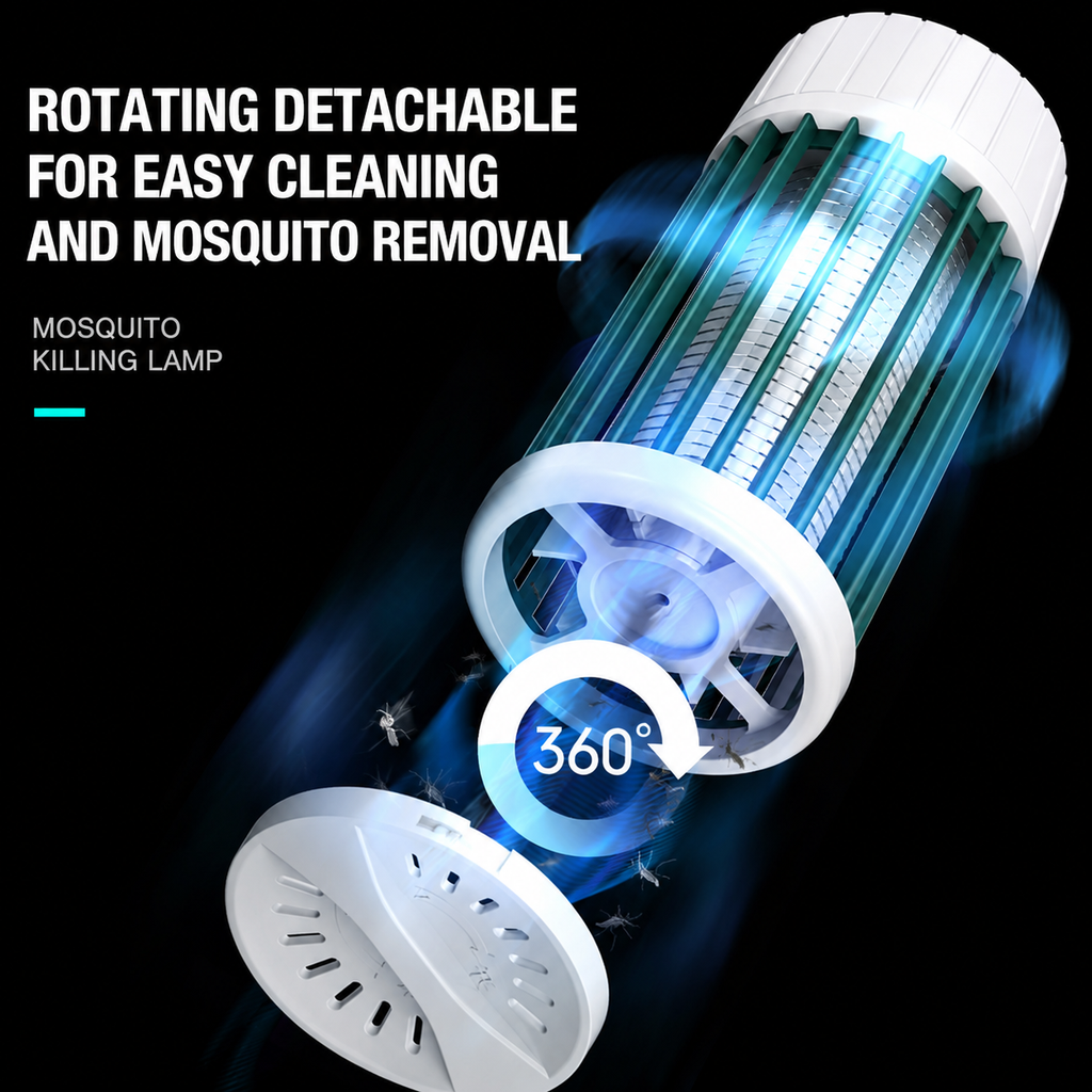 USB Rechargeable Mosquito Killer Lamp UV Insect Trap Indoor Outdoor