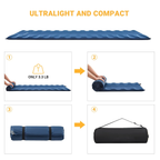 Self-Inflating Sleeping Pad with R-Value 4.2, Anti-Rollover Camping Mattress