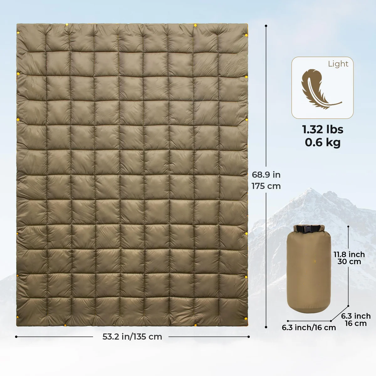 3-in-1 Multi-Functional Camping Blanket – Lightweight Portable Outdoor Blanket