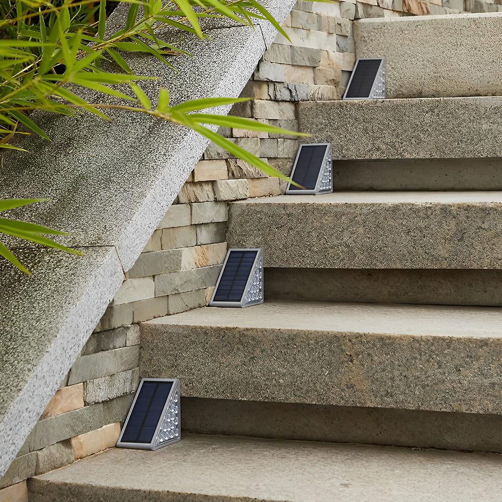 Triangle Solar LED Step Lights, Waterproof Outdoor Stair Lights