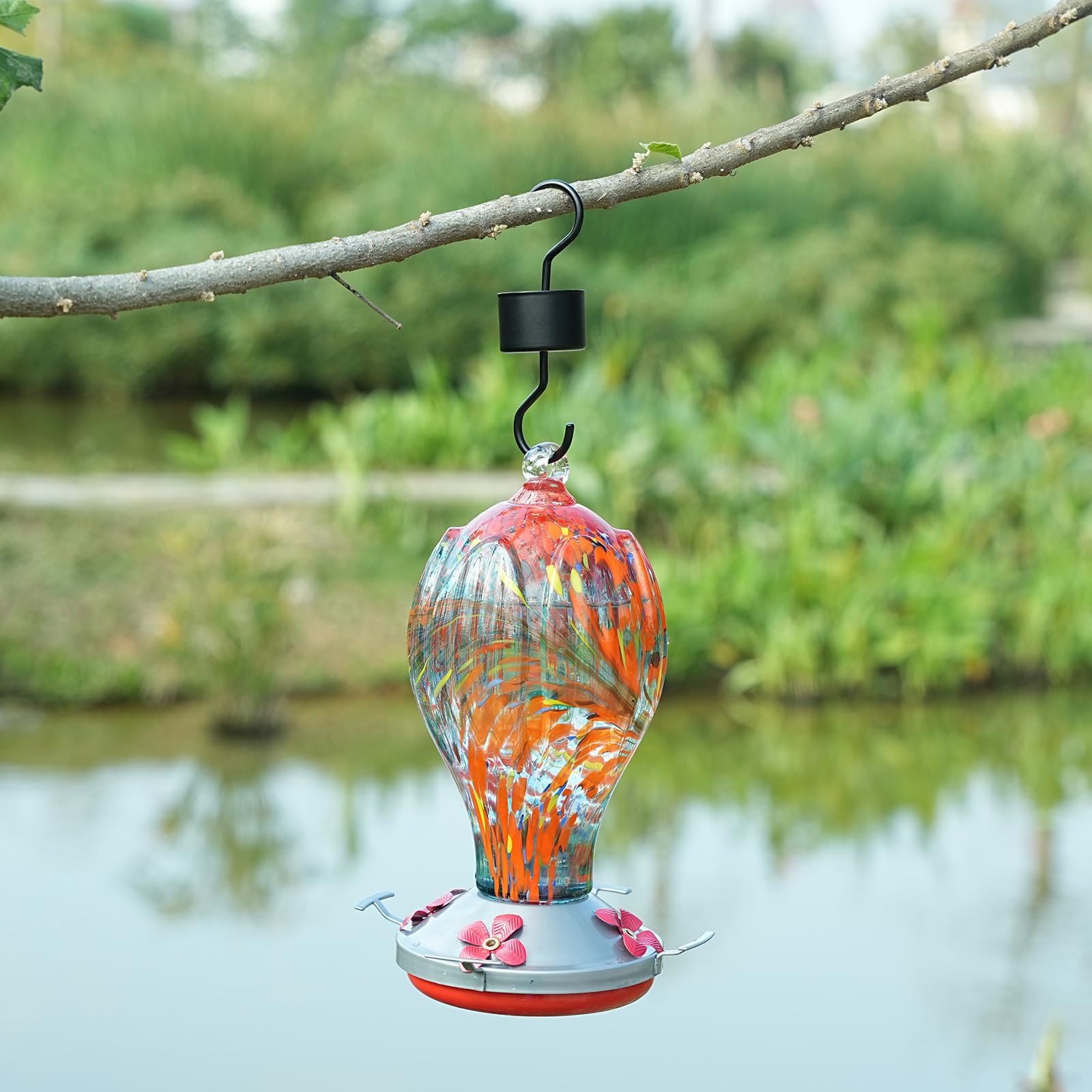 2 Pcs Metal Ant Moat for Hummingbird Feeder