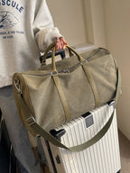 Canvas Travel Duffle Bag with Dry Wet Separation and Adjustable Shoulder Strap