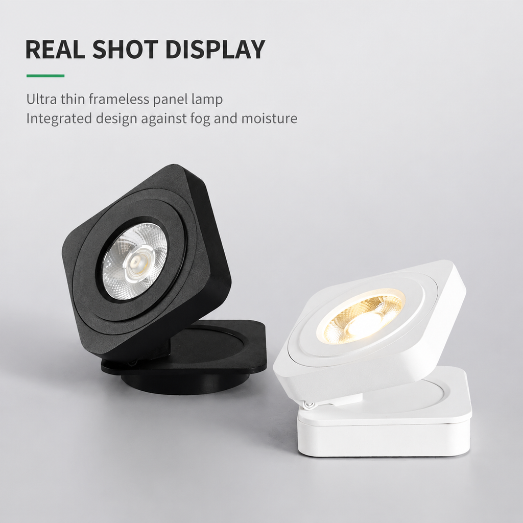 Adjustable LED Ceiling Spotlight Square Surface Mount Light