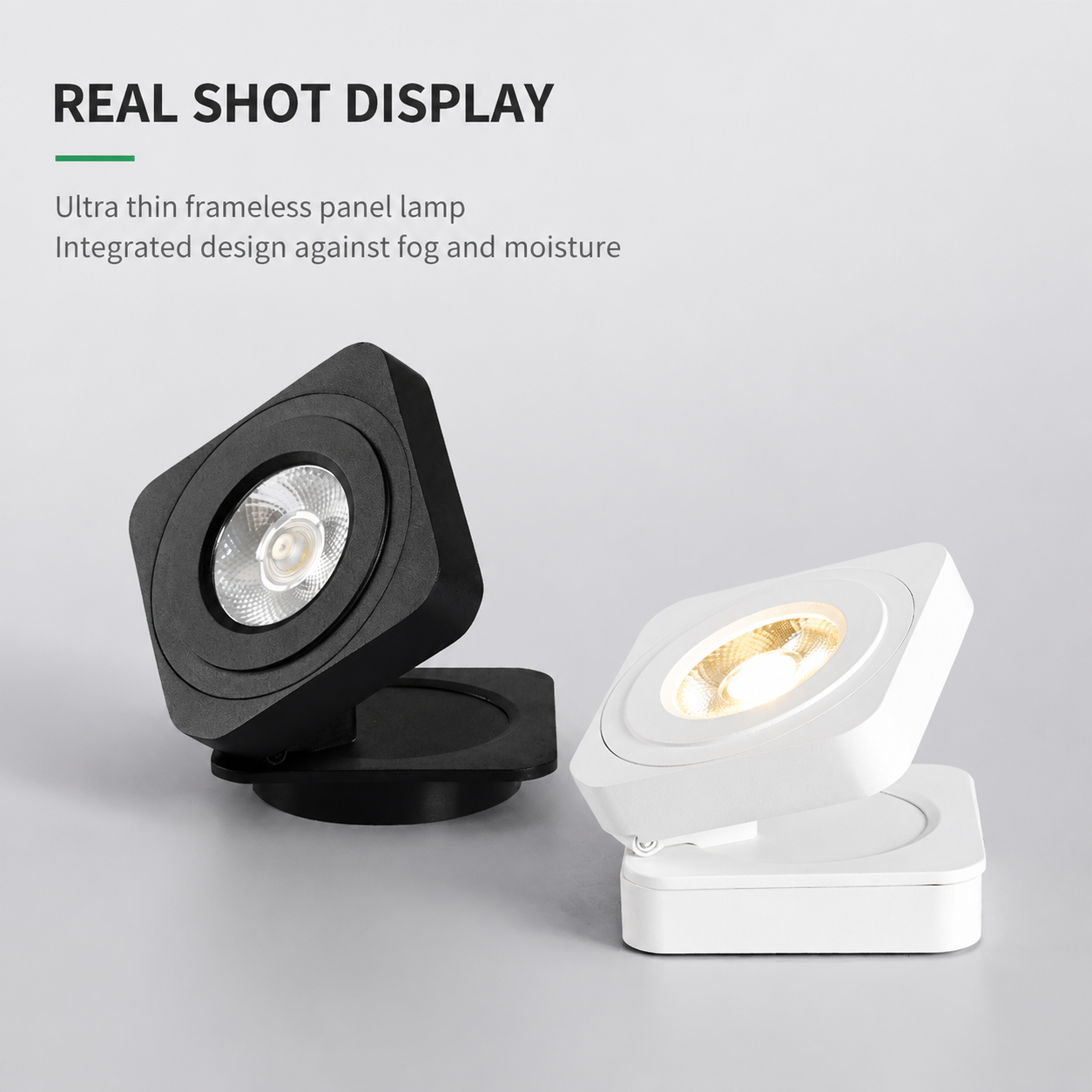 Adjustable LED Ceiling Spotlight Square Surface Mount Light