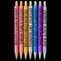 Funny Sarcastic Glitter Pens – 7 or 9 Pack Ballpoint Pen Set