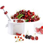 Cherry Pitter Tool with Stainless Steel Pin and Pit Collection Container