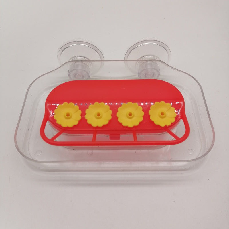 Window Nectar Hummingbird Feeder, Red/Clear Suction Cup Bird Feeder