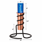 Solid Copper Rain Gauge with Garden Stake