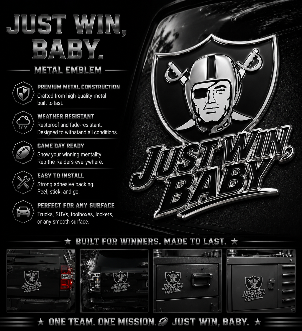 Just Win, Baby Car Emblem Metal Badge