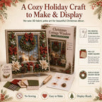 DIY 3D Christmas Fabric Poke Art Kit with Display Stand