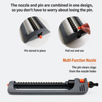 19-Hole Oscillating Lawn Sprinkler for Garden Yard Watering