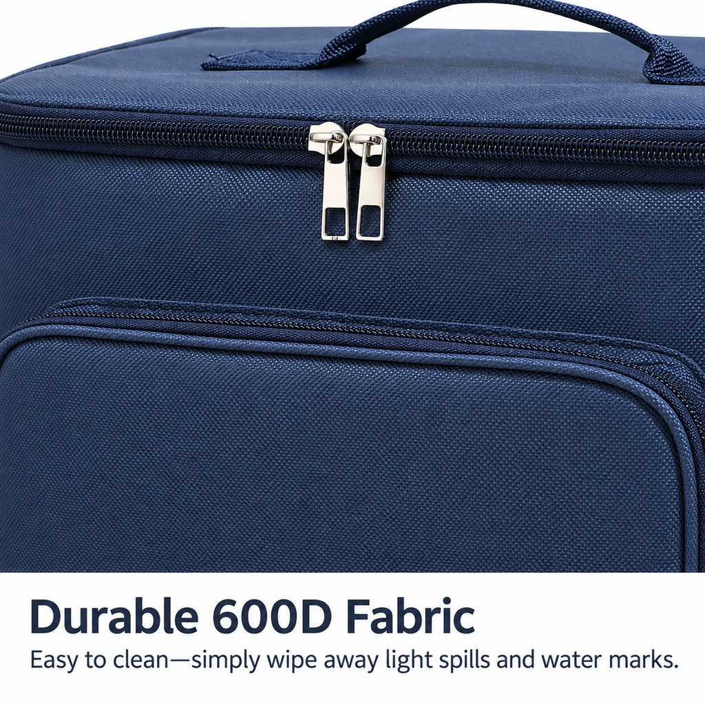 Insulated Lunch Cooler Bag with PEVA Lining & Shoulder Strap