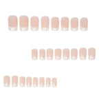 White French Tip Press-On Nails – 24-Piece Short Square Set
